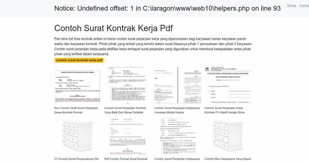 Contoh Surat Kontrak Kerja Pdf