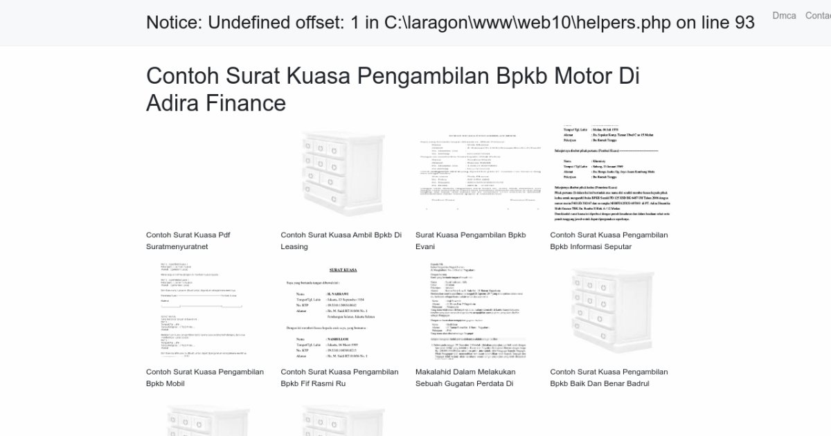 Contoh Surat Kuasa Pengambilan Bpkb Motor Di Adira Finance