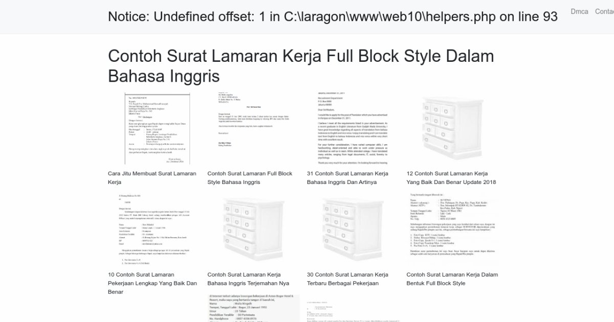 Contoh Surat Lamaran Kerja Full Block Style Dalam Bahasa Inggris 