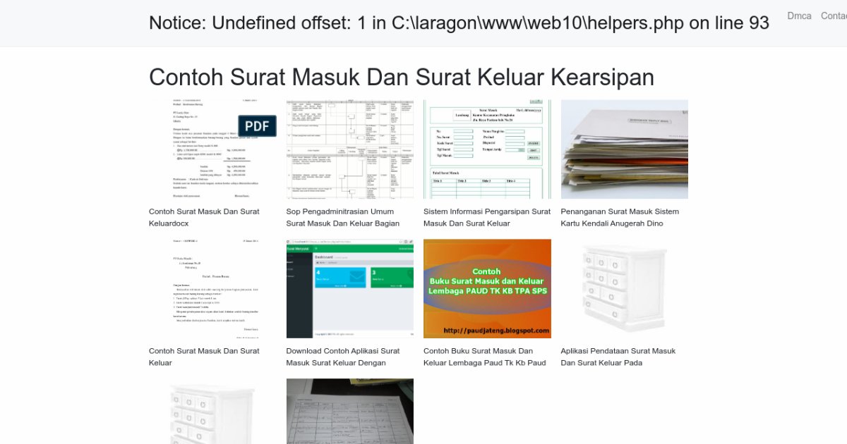 Contoh Surat Masuk Dan Surat Keluar Kearsipan