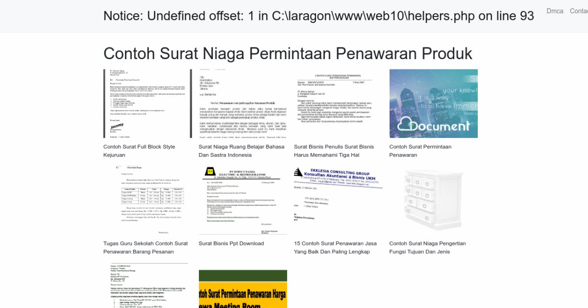 Contoh Surat Niaga Permintaan Penawaran Produk