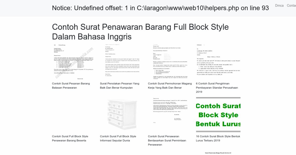 Contoh Surat Penawaran Barang Full Block Style Dalam Bahasa Inggris 6252