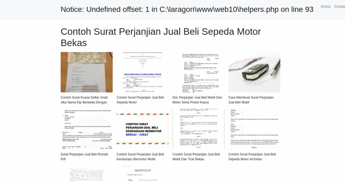 Contoh Surat Perjanjian Jual Beli Sepeda Motor Bekas