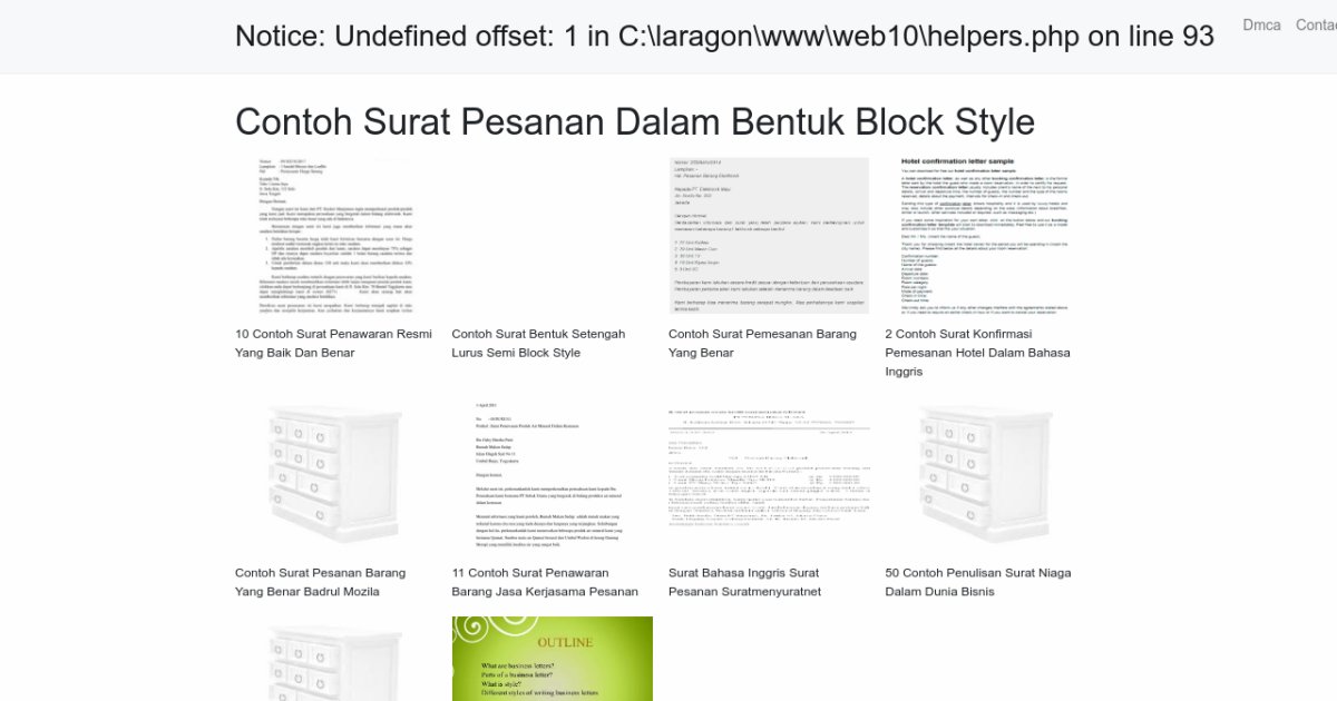 Contoh Surat Pesanan Dalam Bentuk Block Style