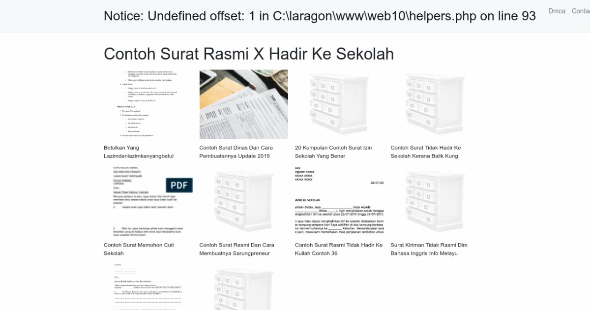 Contoh Surat Rasmi X Hadir Ke Sekolah