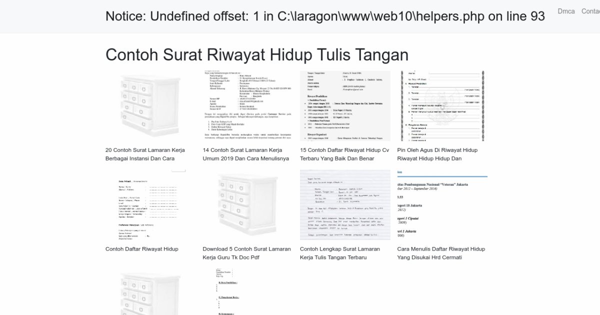 Contoh Surat Riwayat Hidup Tulis Tangan