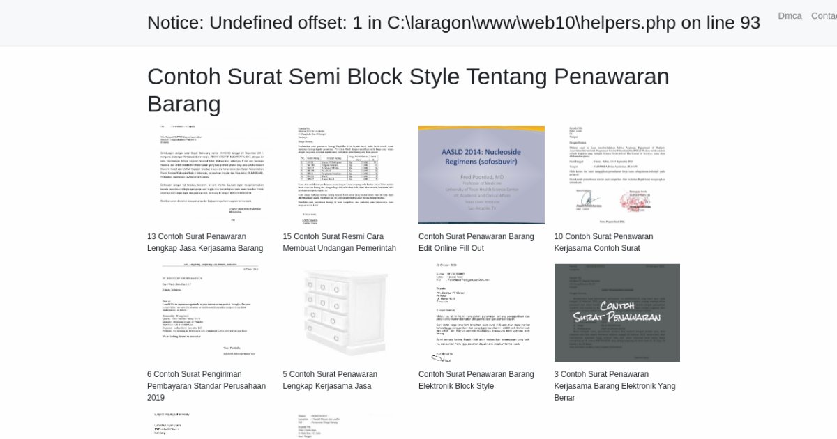 Contoh Surat Semi Block Style Tentang Penawaran Barang