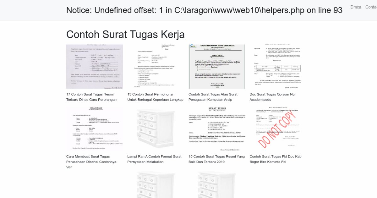 Contoh Surat Tugas Kerja