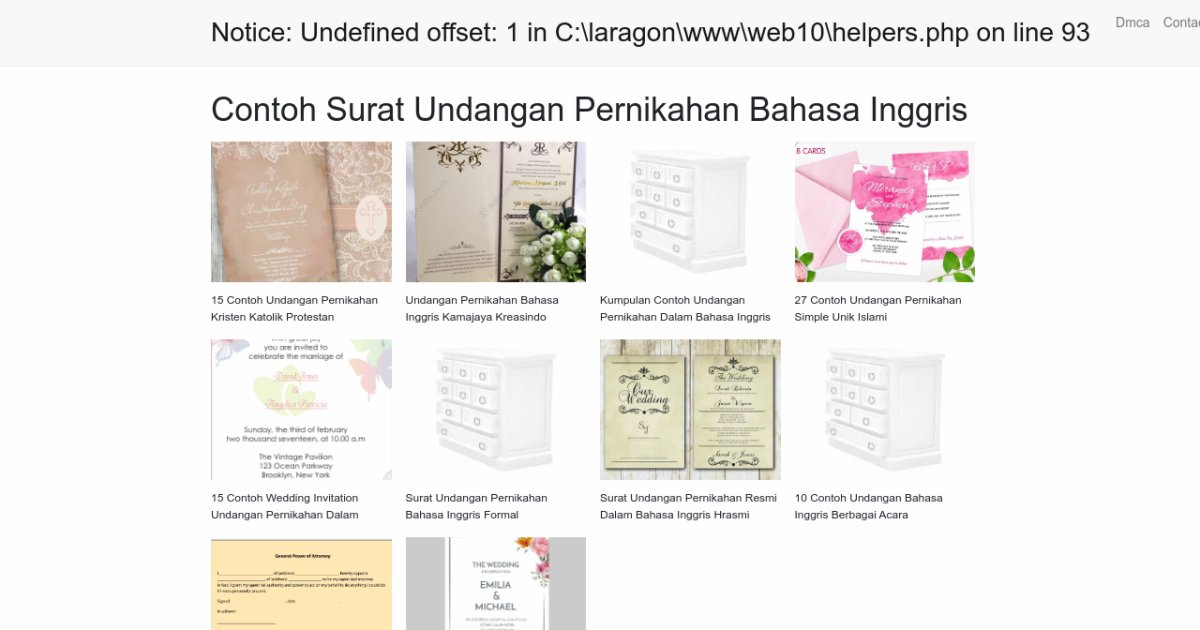 Contoh Surat Undangan Pernikahan Bahasa Inggris