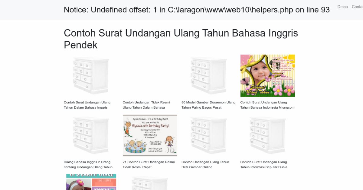 Contoh Surat Undangan Ulang Tahun Bahasa Inggris Pendek