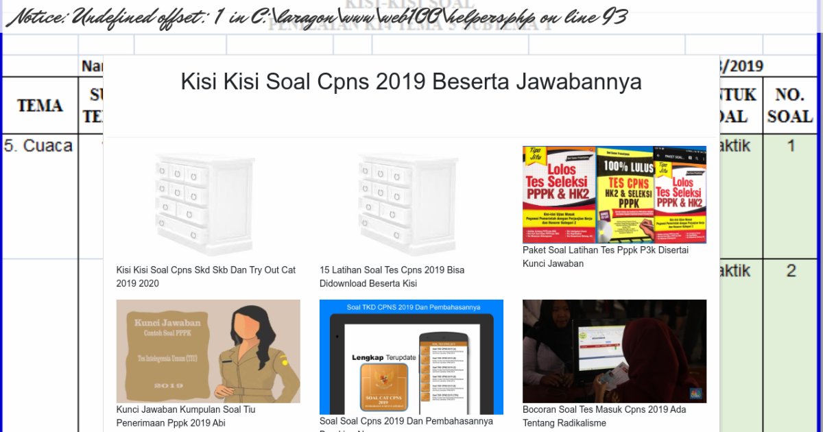 Kisi Kisi Soal Cpns 2019 Beserta Jawabannya