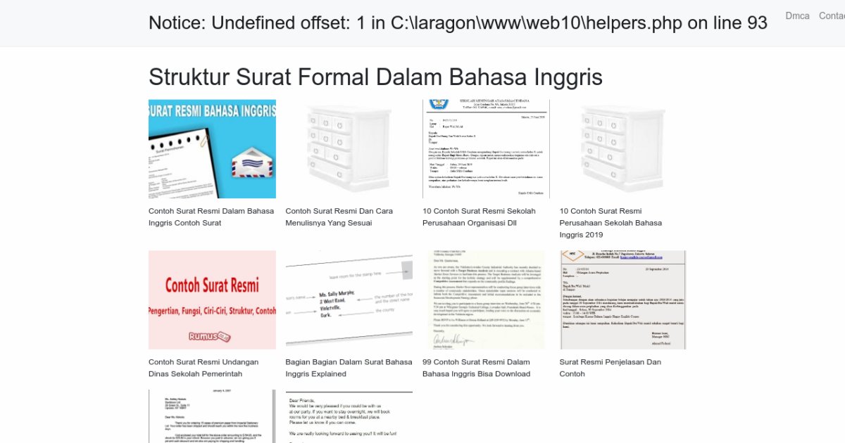 Struktur Surat Formal Dalam Bahasa Inggris