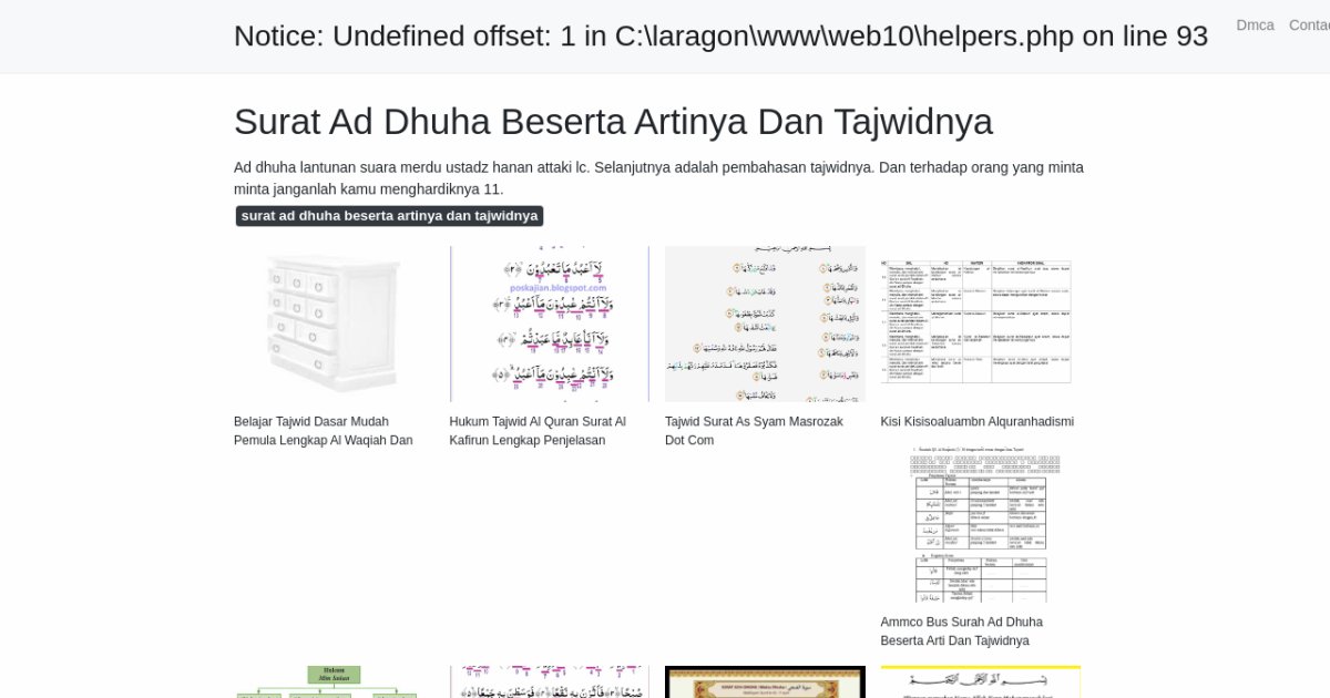 Surat Ad Dhuha Beserta Artinya Dan Tajwidnya