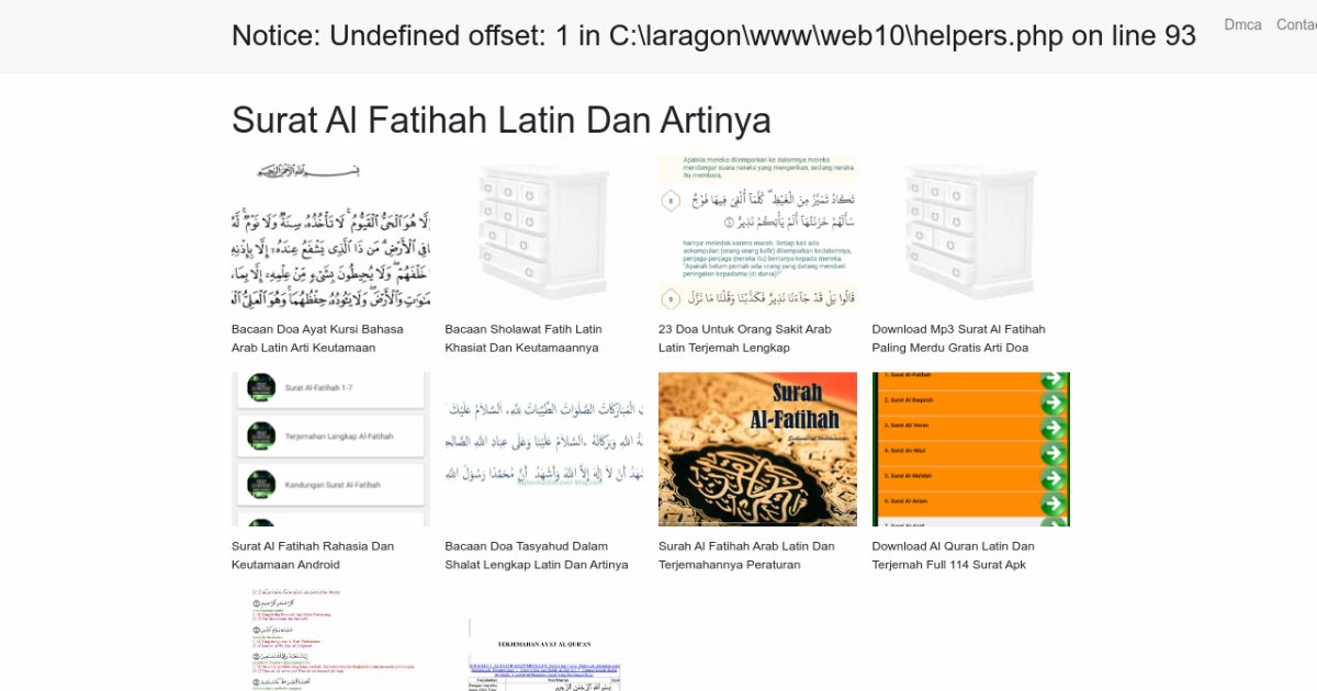 Surat Al Fatihah Latin Dan Artinya