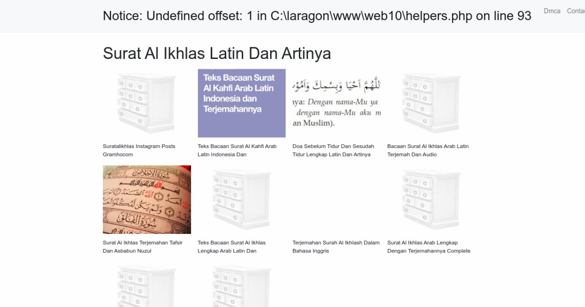 Surat Al Ikhlas Latin Dan Artinya