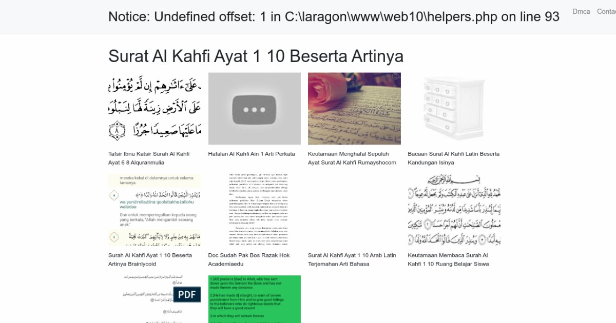 Surat Al Kahfi Ayat 1 10 Beserta Artinya