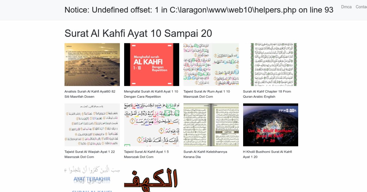 Surat Al Kahfi Ayat 10 Sampai 20