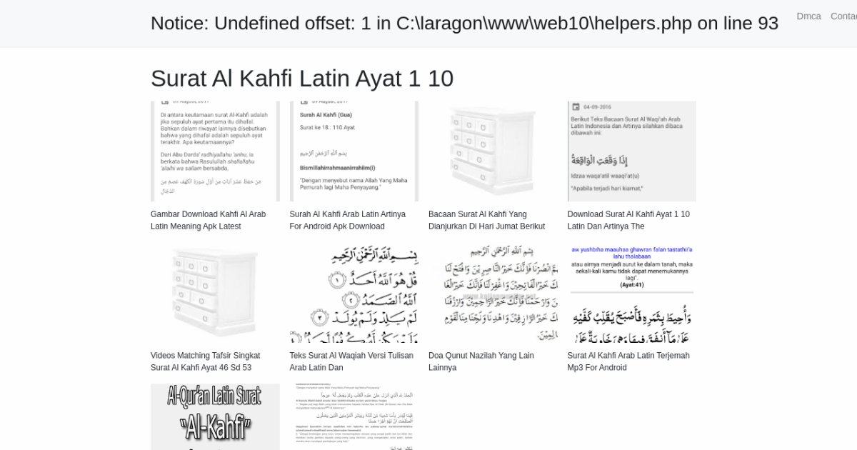 Surat Al Kahfi Latin Ayat 1 10