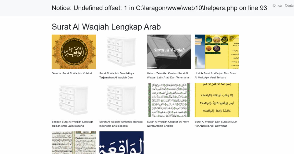 Surat Al Waqiah Lengkap Arab