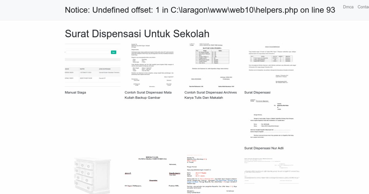 Surat Dispensasi Untuk Sekolah