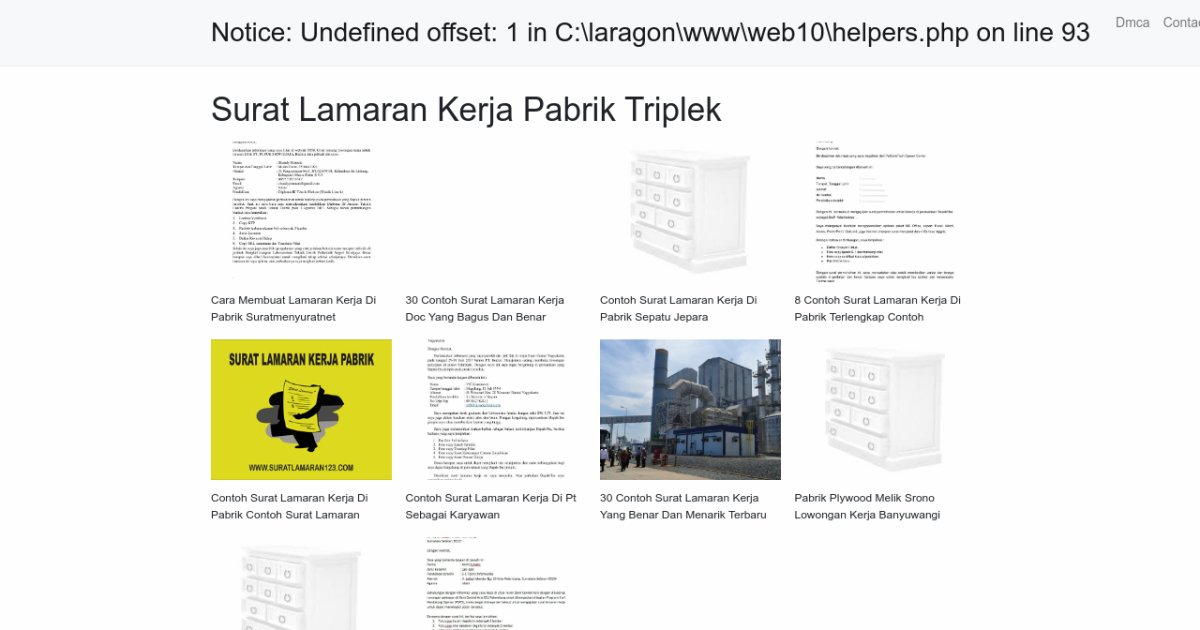 Surat Lamaran Kerja Pabrik Triplek