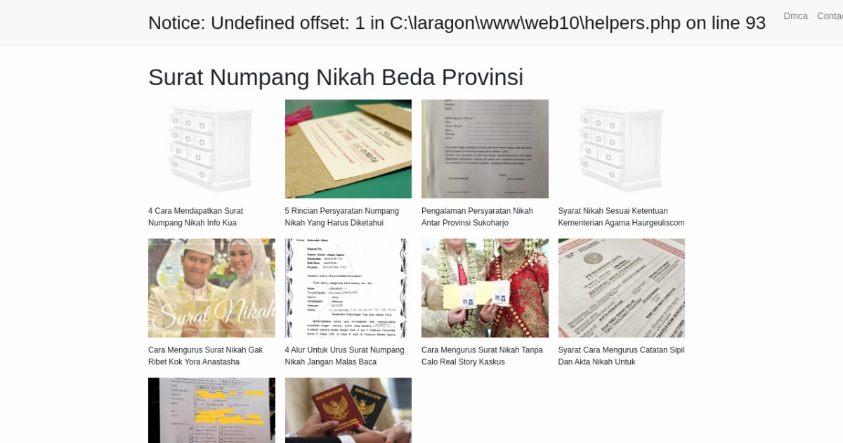 Surat Numpang Nikah Beda Provinsi