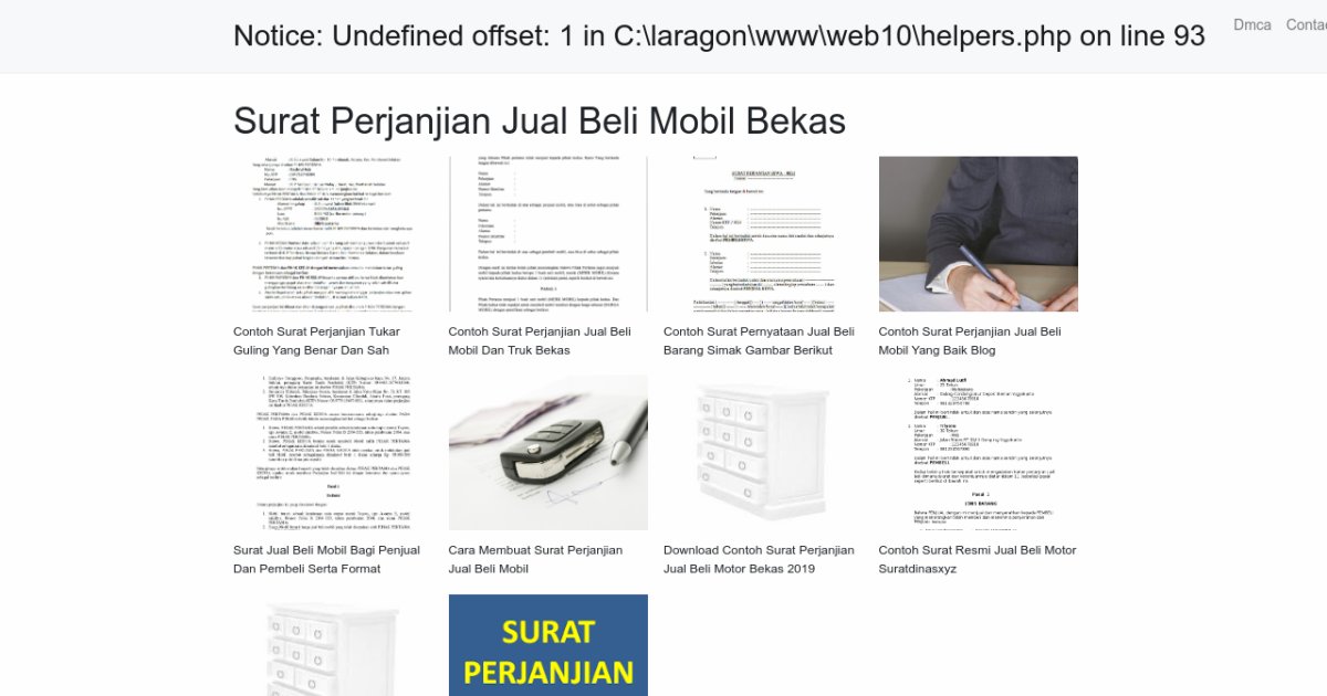 Surat Perjanjian Jual Beli Mobil Bekas