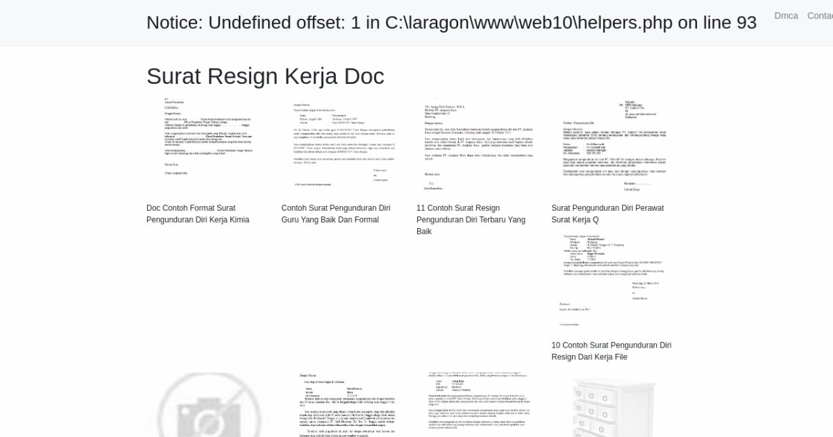 Surat Resign Kerja Doc