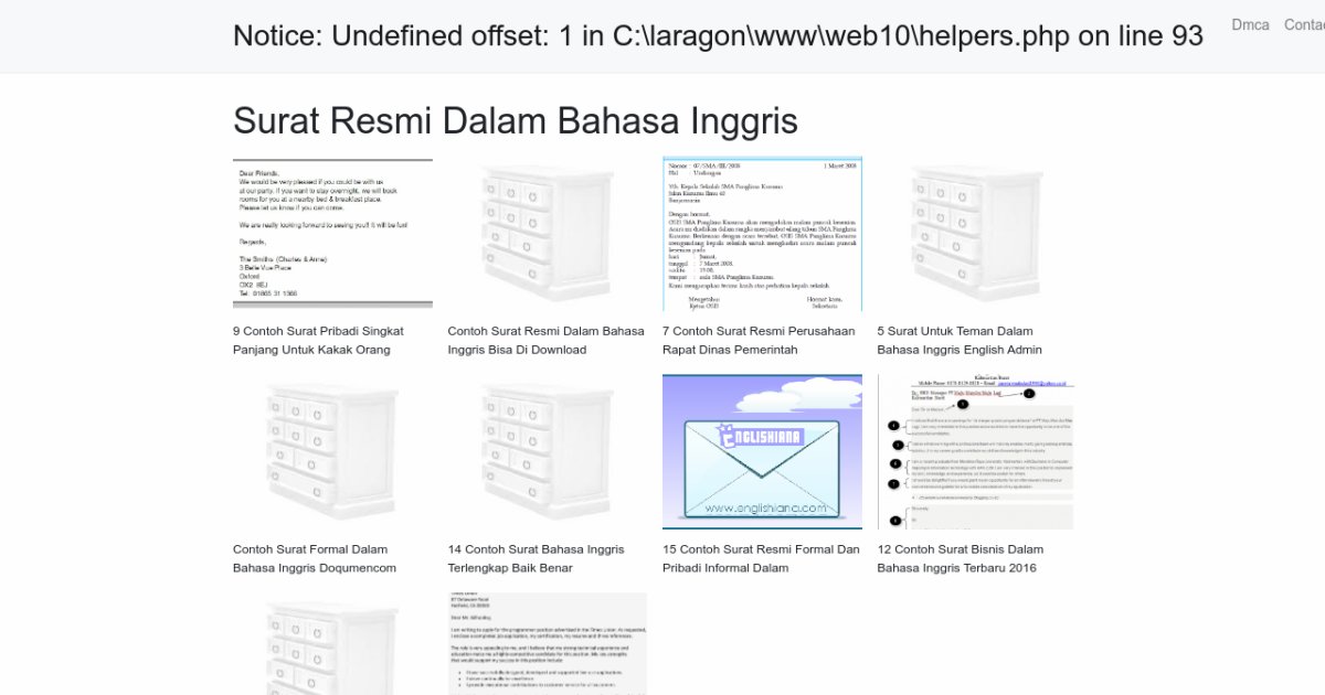 Surat Resmi Dalam Bahasa Inggris