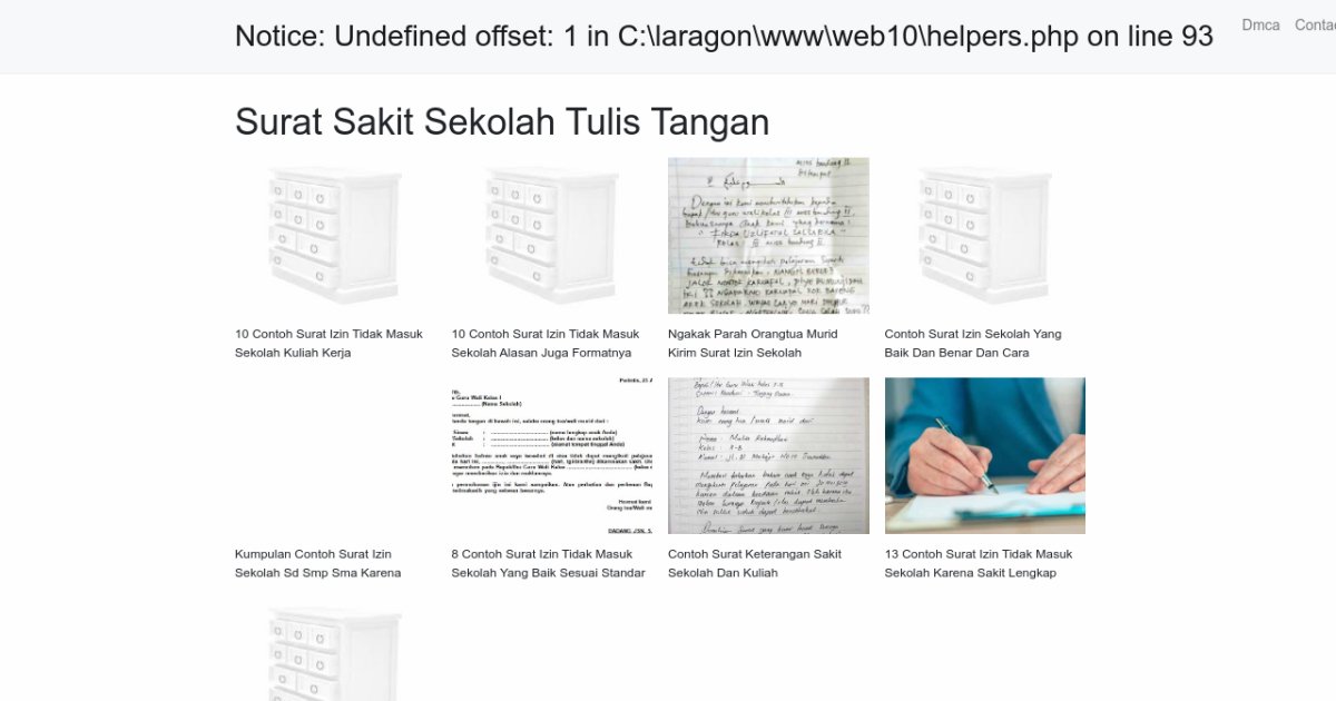 Surat Sakit Sekolah Tulis Tangan