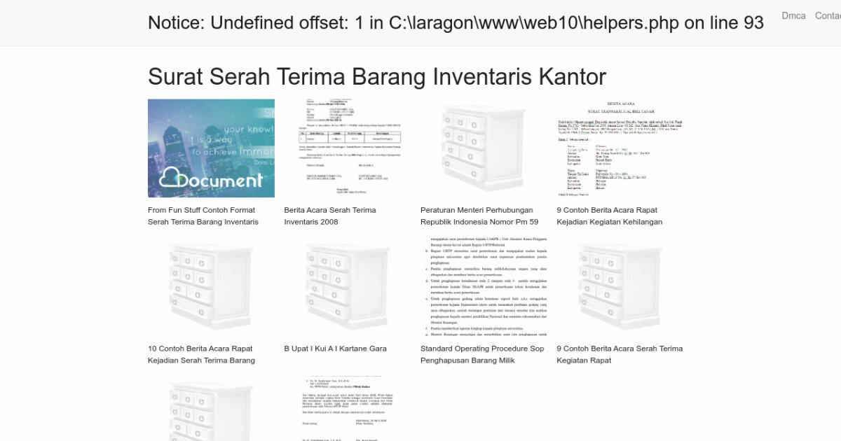 Surat Serah Terima Barang Inventaris Kantor