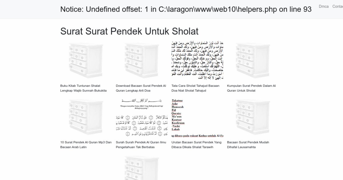 Surat Surat Pendek Untuk Sholat