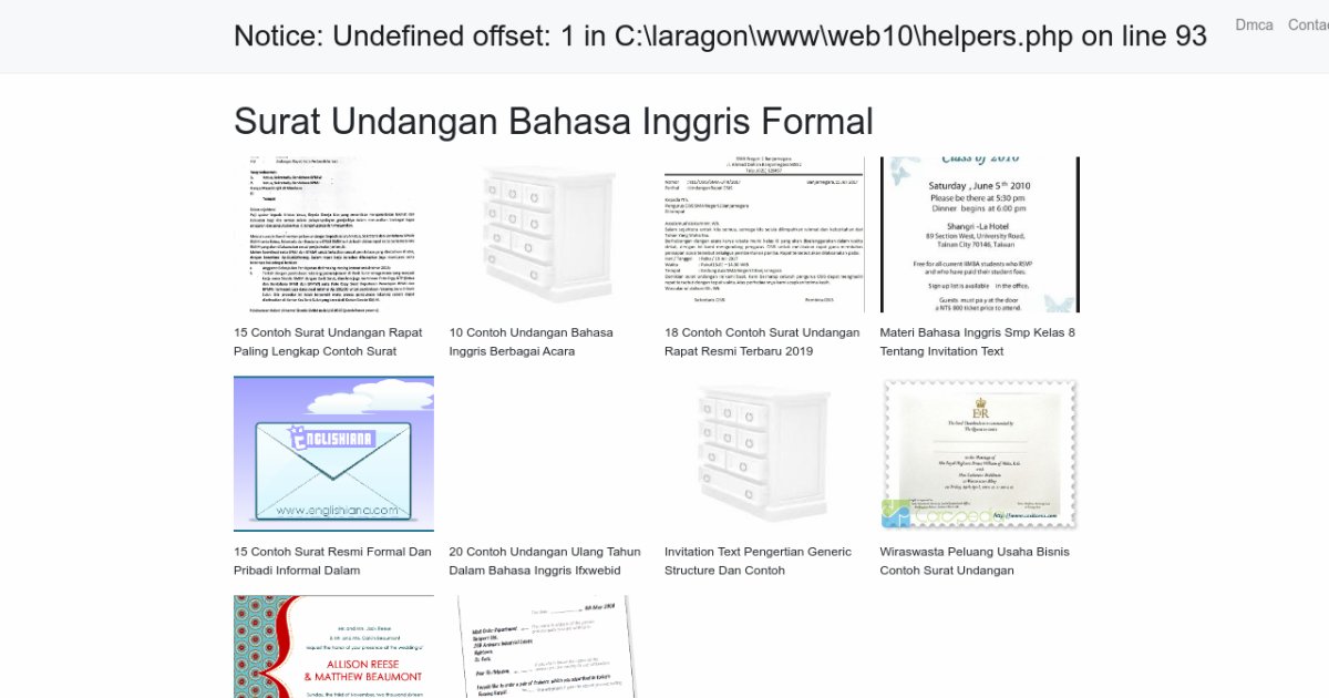 Surat Undangan Bahasa Inggris Formal