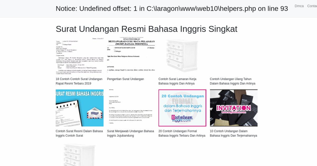 Surat Undangan Resmi Bahasa Inggris Singkat