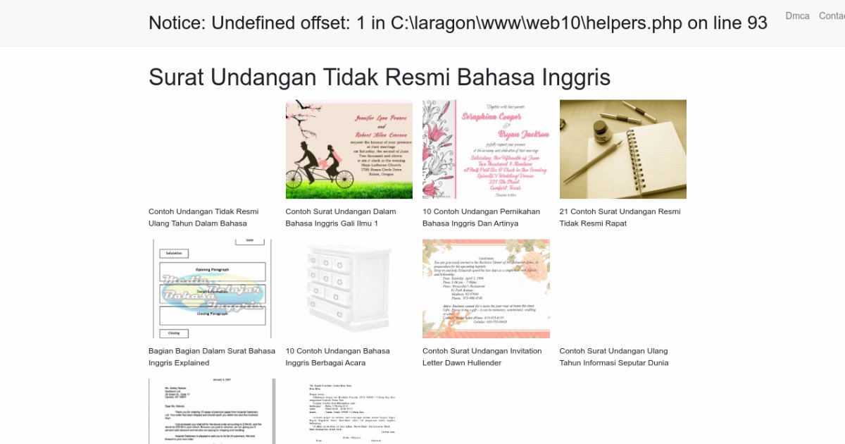 Surat Undangan Tidak Resmi Bahasa Inggris