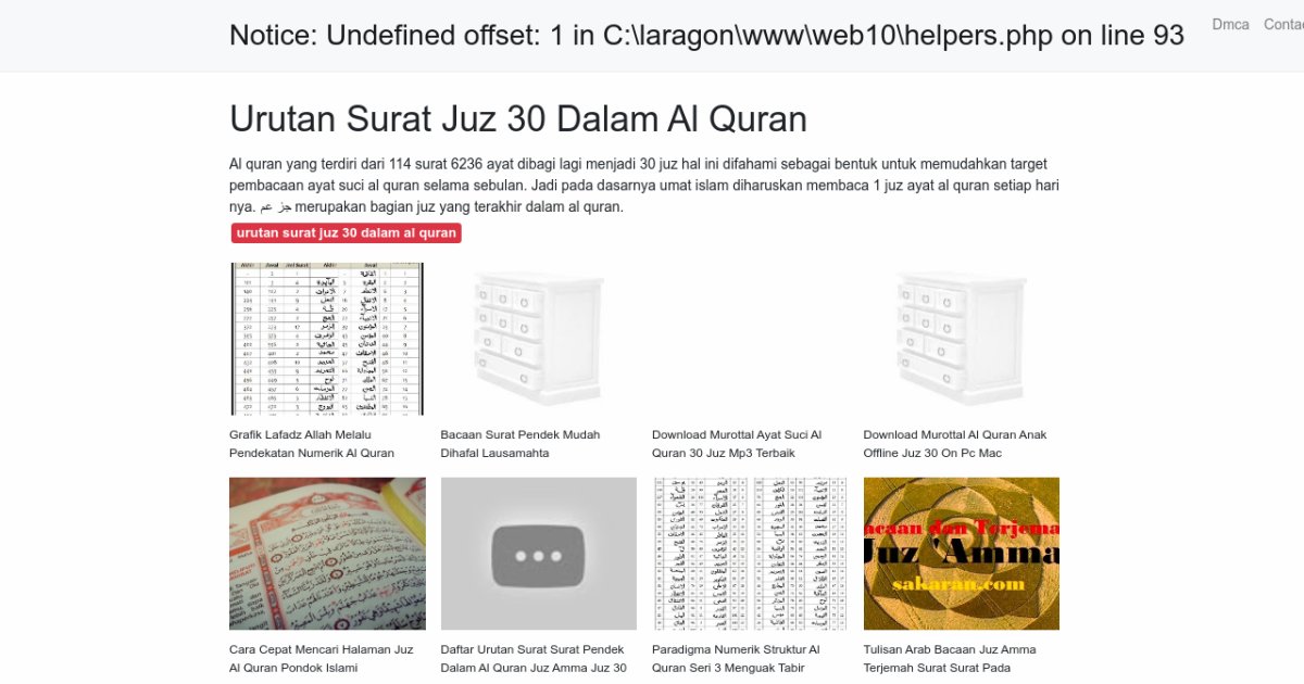 Urutan Surat Juz 30 Dalam Al Quran