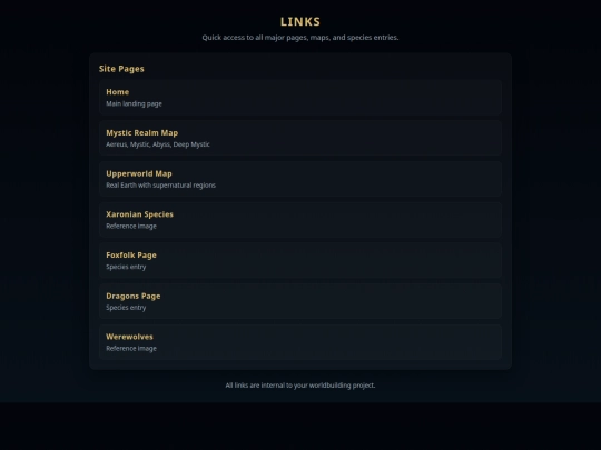 links screenshot