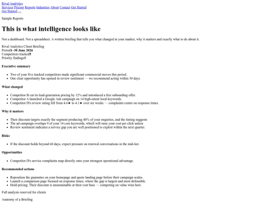 reports screenshot