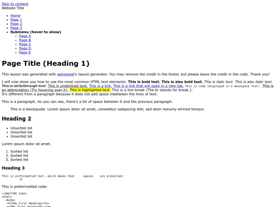 Website screenshot