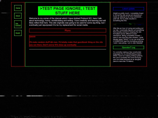 testpage screenshot