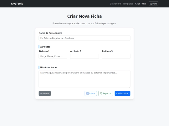 RPGTools/ficha screenshot