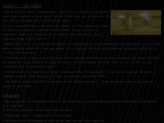 Others/Worlds/BackroomPages/LEVELS/Level0 screenshot