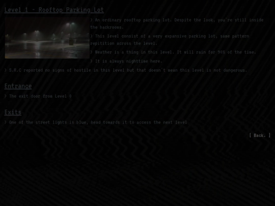 Others/Worlds/BackroomPages/LEVELS/Level1 screenshot
