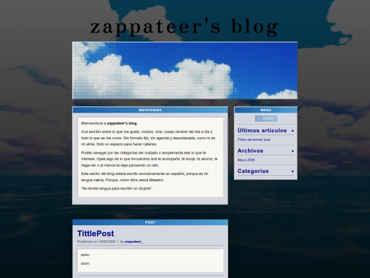 Blog screenshot