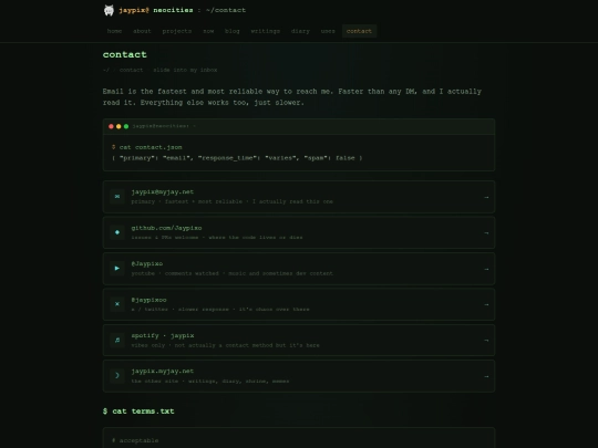 contact screenshot