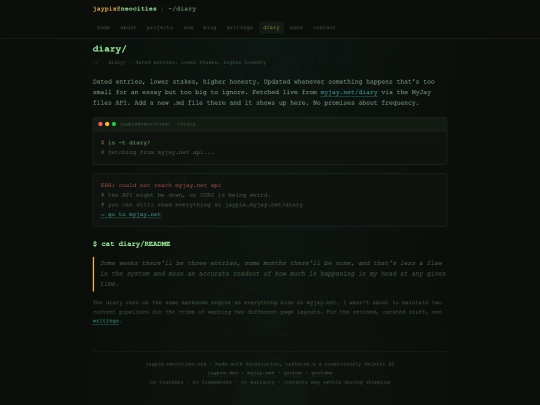 diary screenshot