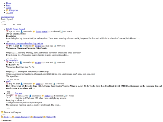 posts screenshot