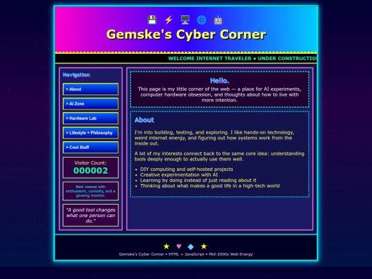 Website screenshot