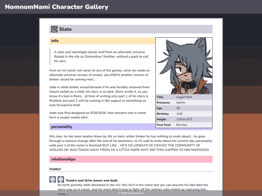 characters/slate screenshot