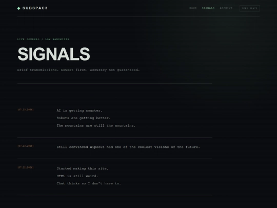 signals screenshot